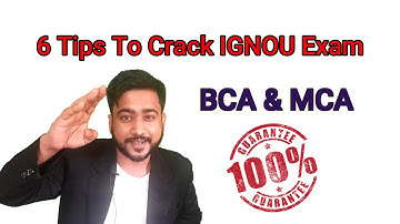 How to pass in IGNOU Exam || MCA & BCA || 6 Tips || Hindi