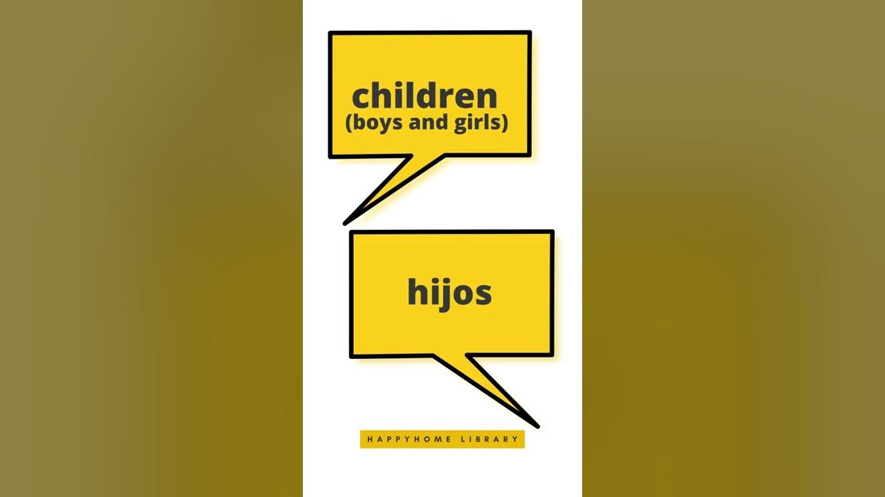 shorts-how-to-say-children-in-spanish-spanish-vocabulary