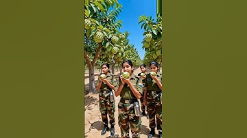 Indian soldiers threw custard apples... what happened next shocked everyone 😱 #shorts #ai #tree