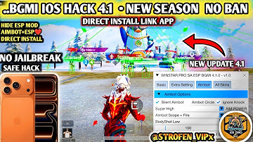 BGMI 4.1 iOS Hack Latest 2025 | Safe Main Id |DIRECT INSTALL SKIN HACK BGMI WINIOS BGMI IOSZERO 4.1
