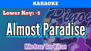 Video thumbnail of "Almost Paradise by Mike Reao & Ann Willson (Karaoke _ Lower Key)"