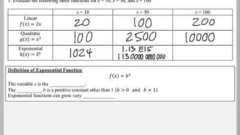 Math 151 : 4.1/4.2 #1 (PreCalculus Tutorial : Exponential Functions)