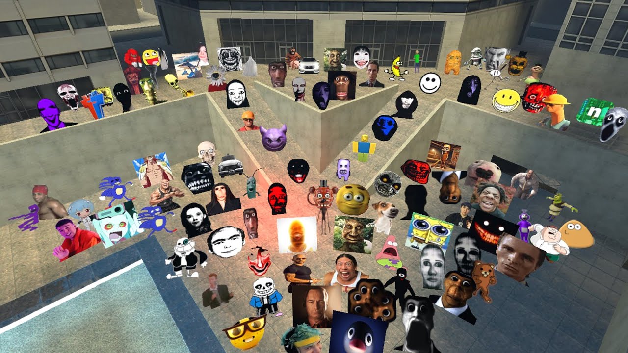 Too Much Nextbots And Nico's Nextbots in Golden City! Garry's Mod | Cat MeoMeo