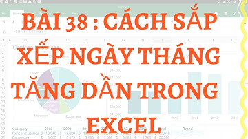 38. Bài 38 : Cách sắp xếp ngày tháng tăng dần trong excel