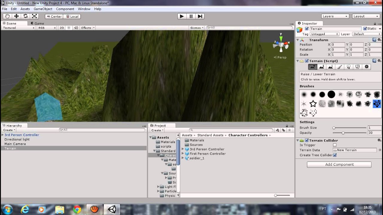 Como colocar colisão em uma arvore no Unity 3D - YouTube