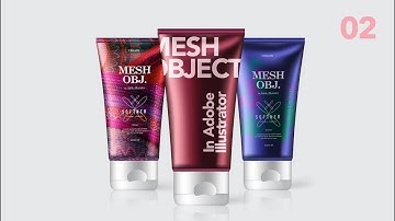 Create Glossy Mesh Objects in Adobe Illustrator & Photoshop | Texture using Blending options