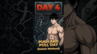 Day 4: Push & Pull | Toji Training Hindi 💪#shorts #Toji #AnimeWorkout #PushDay #PullDay