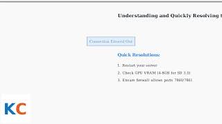 How to Fix Stable Diffusion “Connection Errored Out” – WebUI, GPU & Firewall
