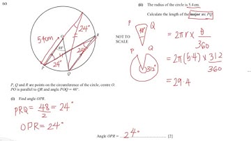 Angles in a Circle | IGCSE MATH (0580) PAST PAPER QUESTIONS
