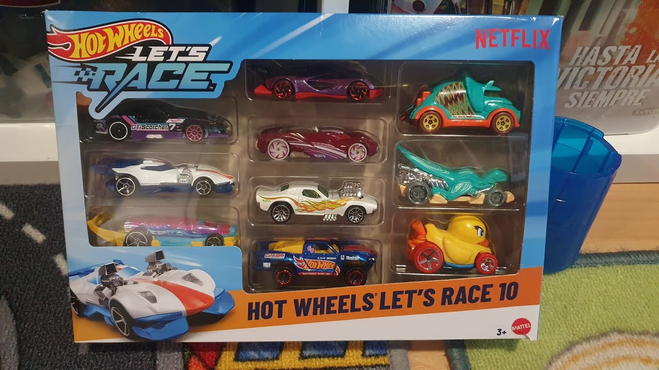 Hot Wheels - Unboxing Hot Wheels Let's Race! 10 Pack - YouTube
