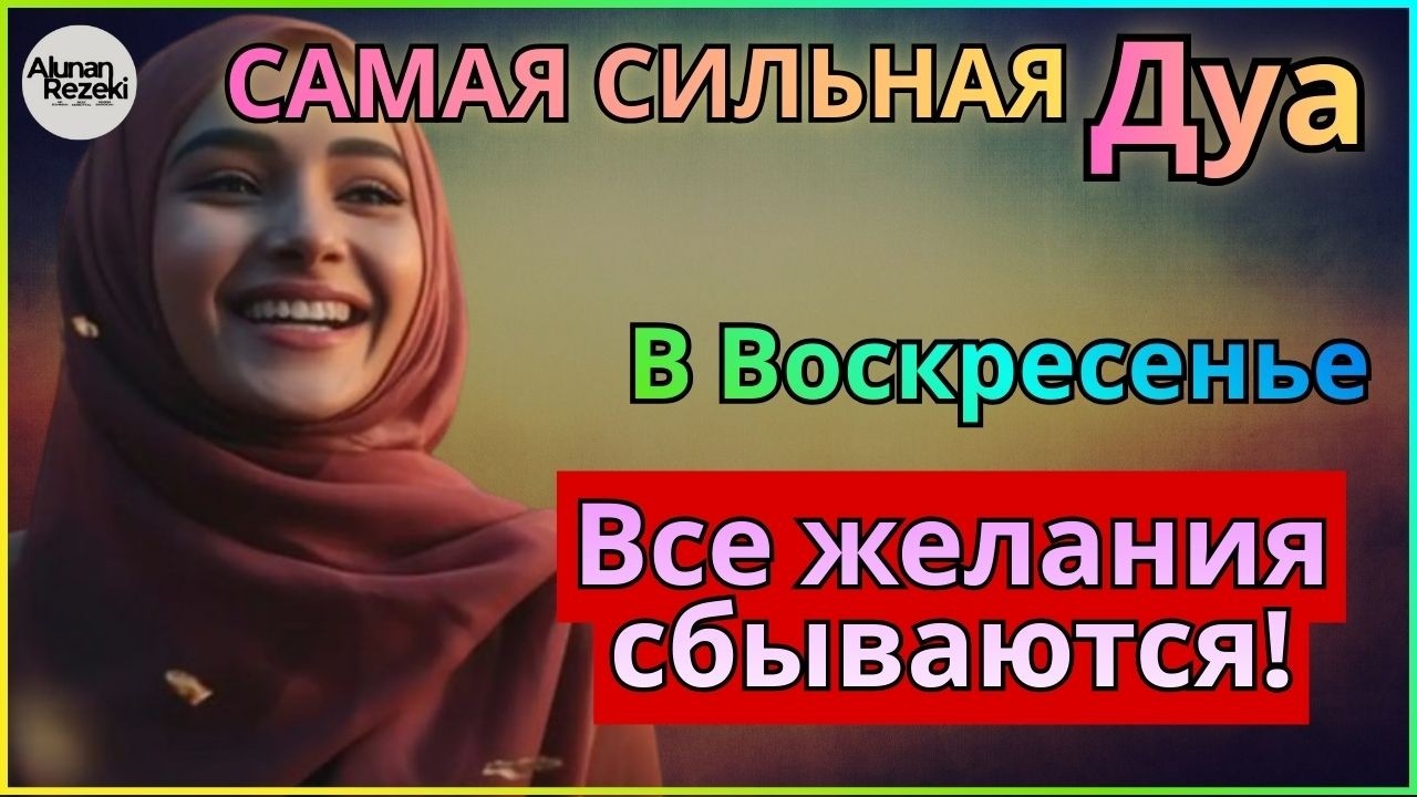 ИншаАллах!САМАЯ СИЛЬНАЯ Дуа В ВОСКРЕСЕНЬЕ! Все желаниясбываются! Очень сложные проблемы будут решены