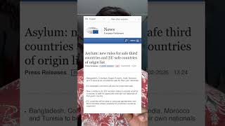 Europe Titan asylum -India now no safe list #placement #admission #visa
