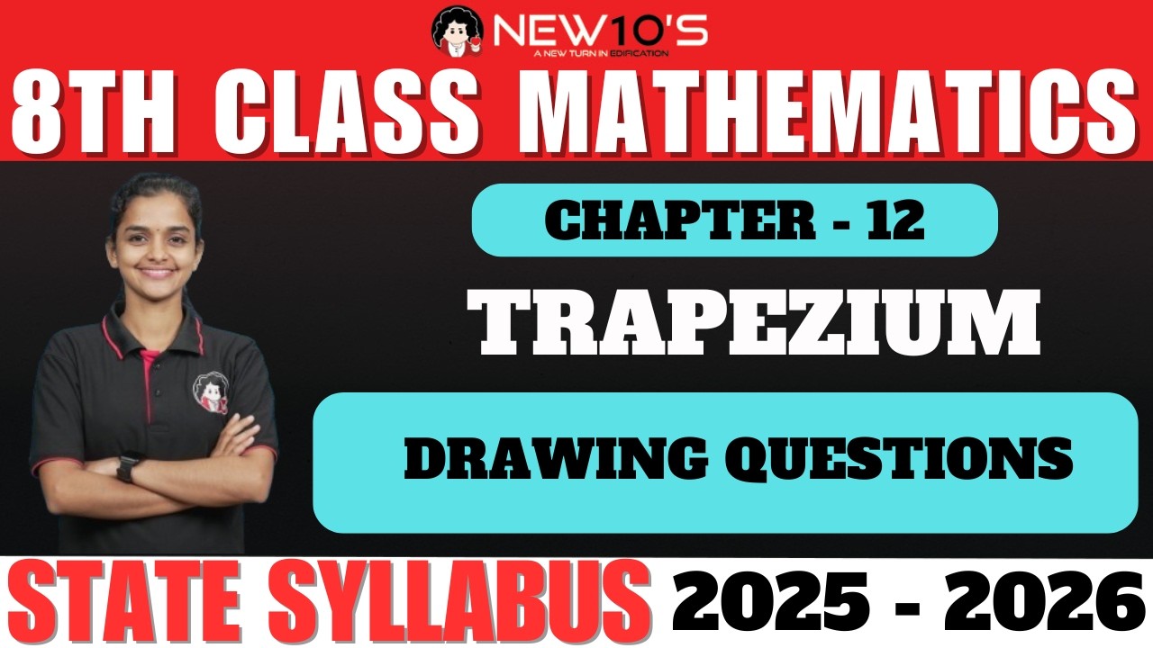 8TH STATE || MATHS || CHAPTER  12 || TRAPEZIUM || DRAWING QUESTIONS || ASWATHI MISS