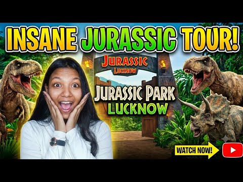 Insan jurassic tour at janeshwar mishra park Lucknow 📍 #jurassicworld #jurassicpark #youtube 
