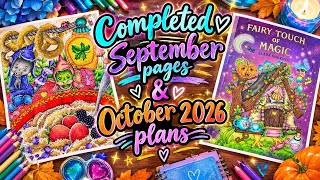 September completed pages & October 2026 plans
