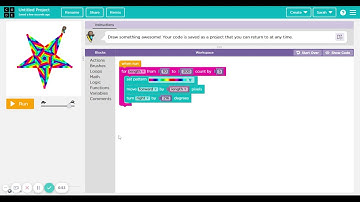 Use of counter loop in artist code org