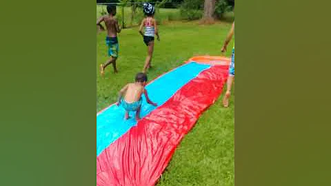 Slip and slide and creating a pathway