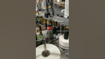 Automatic fruit glass bottle double sides labeling machine 2 sided label applicator