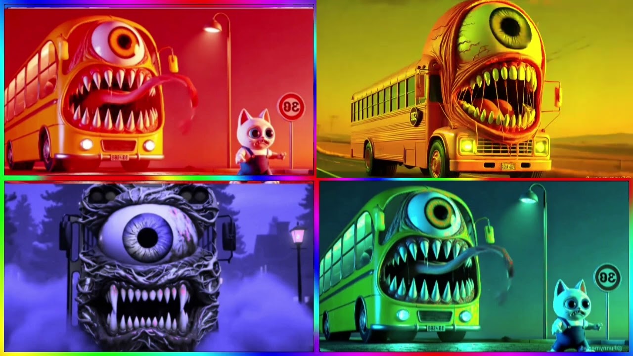 School bus monster Coffin Dance Meme 