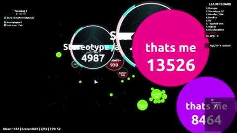 Agar.io - Takeover #2 w/Stereotype (EU) / abstract.agarhub.club