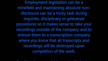 Wordsmith: Using Transcription in a Grievance Procedure