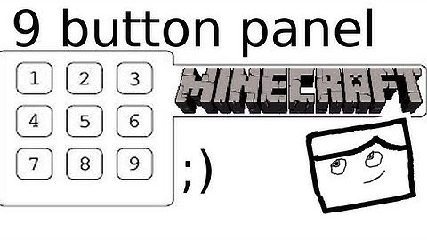 9-Button Panel in Minecraft!  Simple, Easy to Build, and Compact!