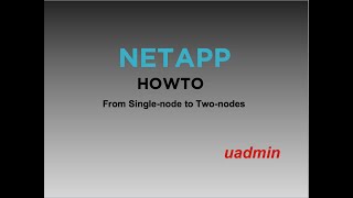 NetApp ONTAP HOWTO from single-node to two nodes
