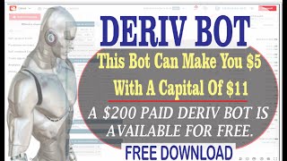 DERIV BOT AVAILABLE FOR SMALL CAPITAL // 100% TESTED AND TRUSTED