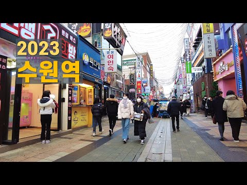 수원역 로데오거리 매산시장 Walk around Suwon station 【4K】