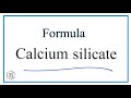 Calcium and Silicate Compounds
