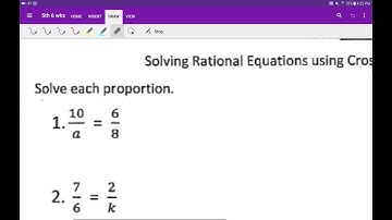 Solving Rational Equations using the Cross-Product.