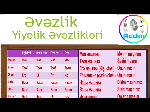 Sıfırdan Rus Dili |Dərs 8 Yiyəlik Əvəzlikləri (Притяжательные местоимения - Мой , Твой , Его Və s )