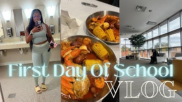 FIRST DAY OF SCHOOL VLOG | Kennesaw State University: grwm, out to eat, classes, editing, etc