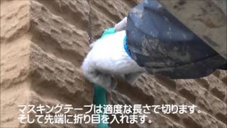 変成シリコンでシーリング工事（打ち替え工法、養生及びプライマー、小平、H28年3月24日）