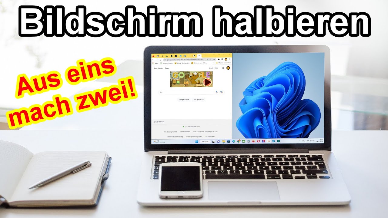 Bildschirm halbieren Windows Desktop splitten - Aus einem Bildschirm ...
