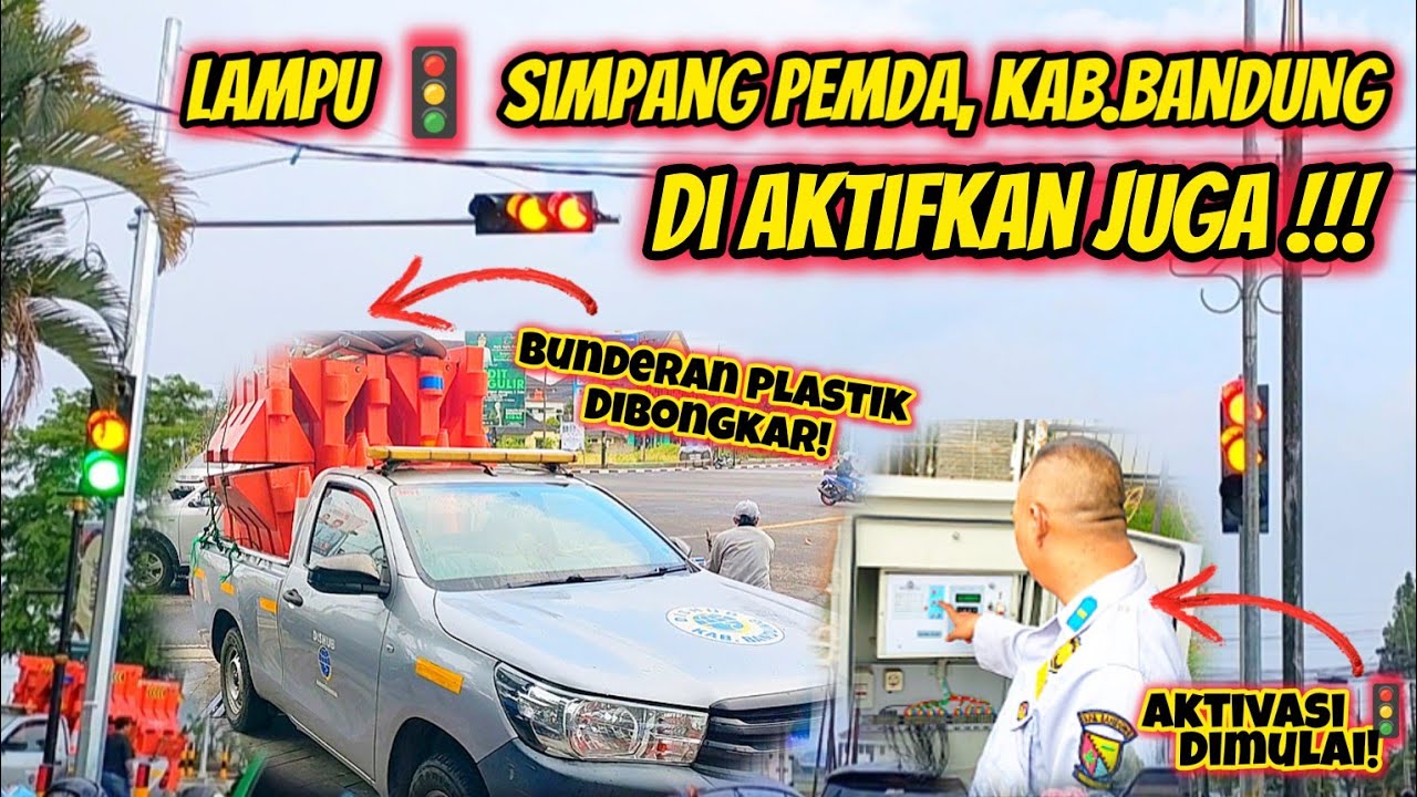 SETELAH PENANTIAN TERTUNDA, AKHIRNYA LAMPU MERAH SIMPANG PEMDA, SOREANG KAB.BANDUNG DIAKTIFKAN !