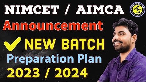 NIMCET 2023 New Batch - All Details with Preparation Strategy for 2023 / 2024  Best NIMCET Coaching