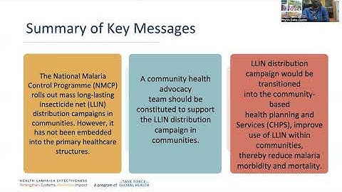 Improving the Effectiveness of Long-lasting Insecticide-treated Net (LLIN) Campaigns in Ghana