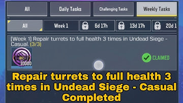 Repair Turrets to full health 3 times in Undead Siege - Casual | Zombies COD Mobile | Wisdom Frost
