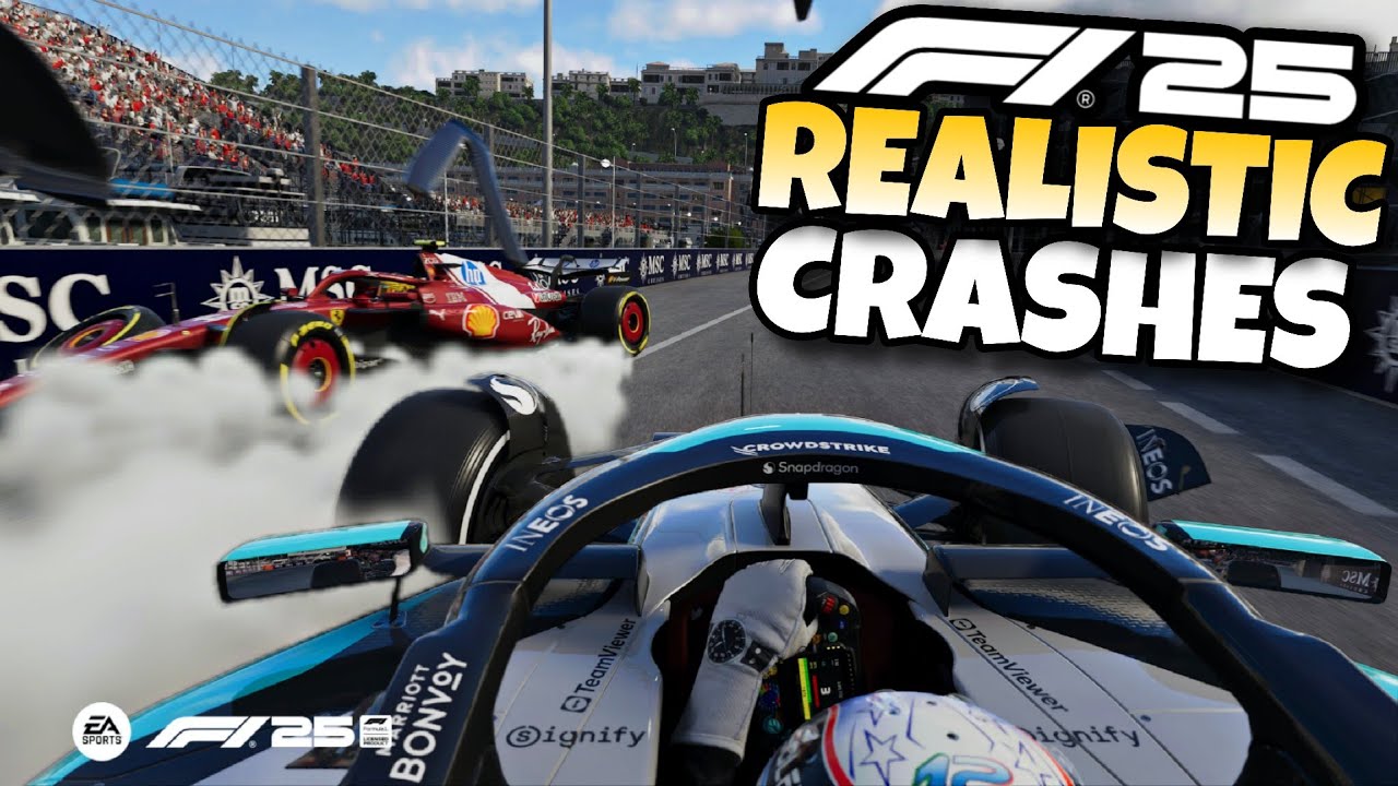 F1 25 REALISTIC CRASHES
