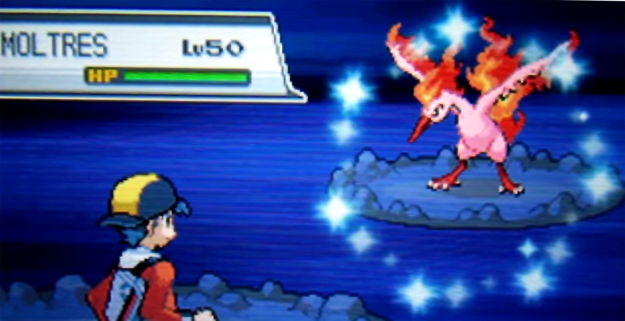 Live Shiny Moltres After 3,495 Soft Resets - Trio Complete - Pokemon Soul  Silver 