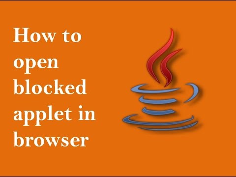 How to run blocked java applet in browser