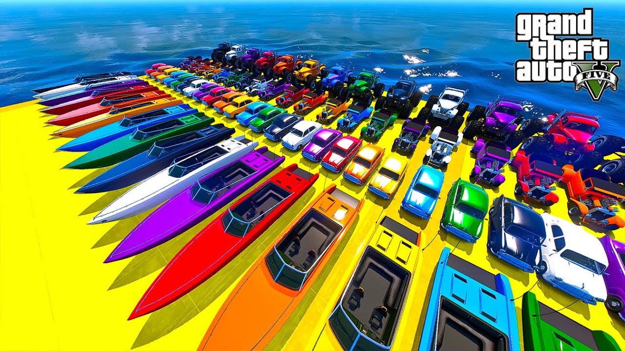 Spiderman’s Wild Racing Challenge in GTA V! Supercars, Motorcycles & Trevor’s Crazy Stunts