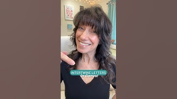 ⭐️Try this simple Canva hack to create an intertwined text effect!