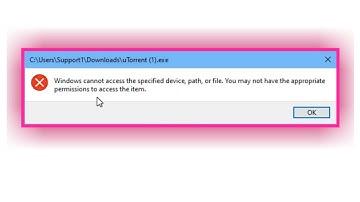 Windows Cannot access the specified Device Path or File