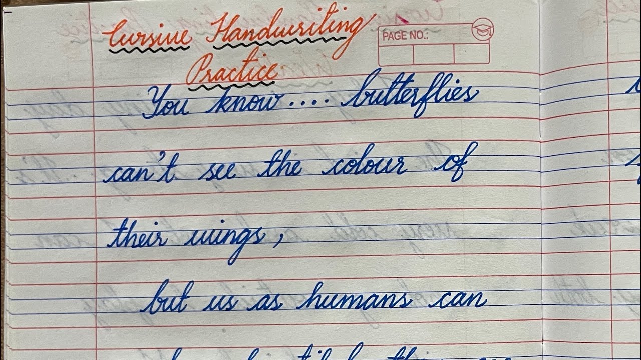 How to write neat cursive handwriting | how to write in cursive ...