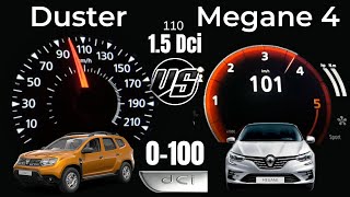 (0-100) Megane 1.5 Dci VS Duster 1.5 dci Hız testi Yarışı acceleration