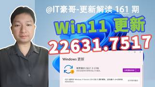 5个问题修复改进！Win11正式版22631.7517更新 (附补丁包与最新ISO映像下载)