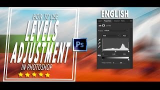 How to use Levels Adjustment Layer in Adobe Photoshop Tutorial for Beginners-English