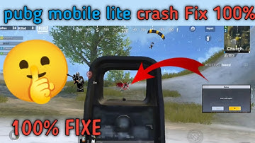 Pubg mobile lite New Crash fix Tric|100% Working Tricks |First trick crash fix|#pubglitecrash#game